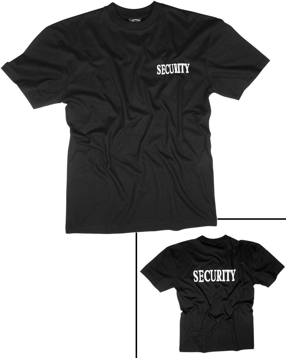T-Shirt mit Doppeldruck Security Schwarz XXL