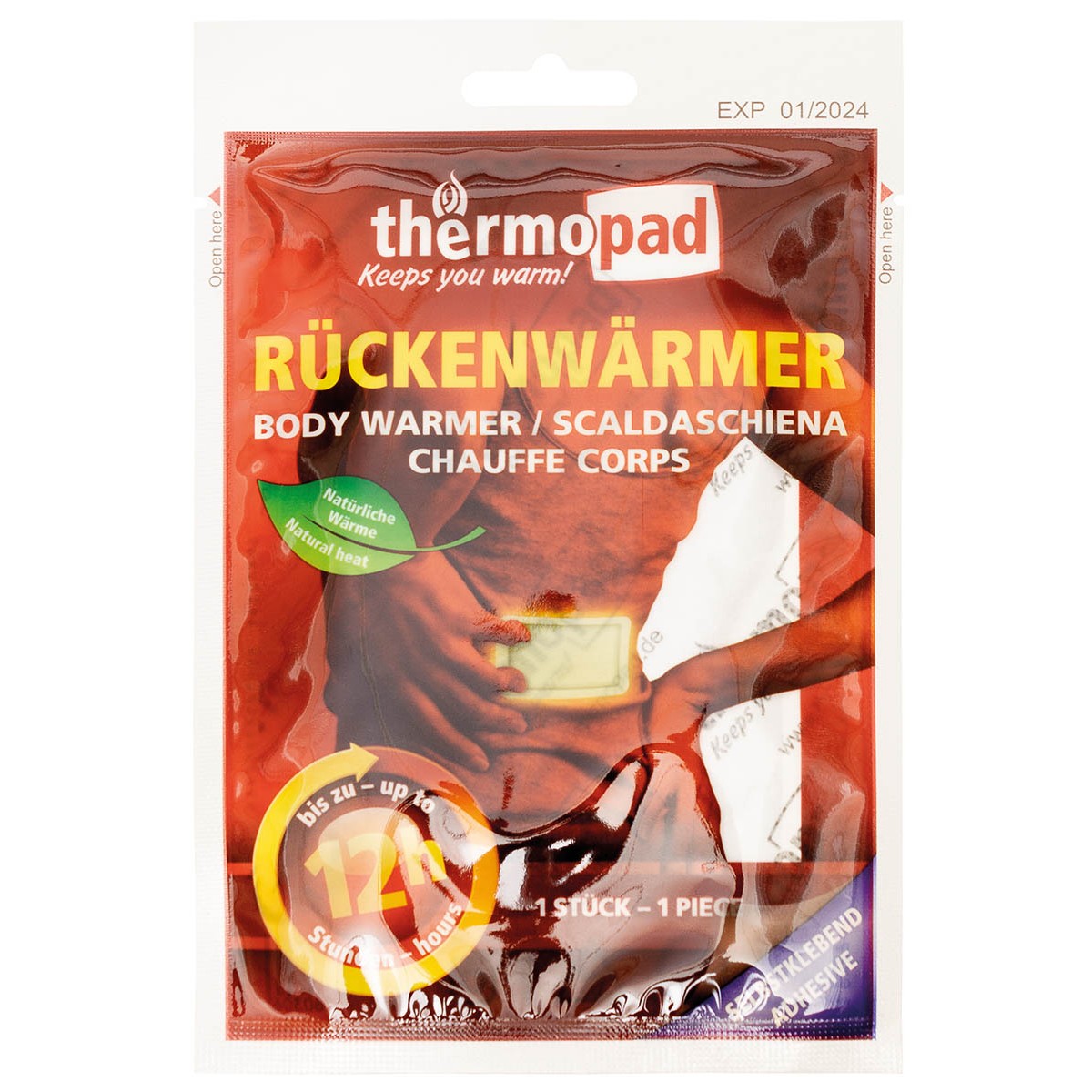 Rückenwärmer Thermopad für Einmalgebrauch